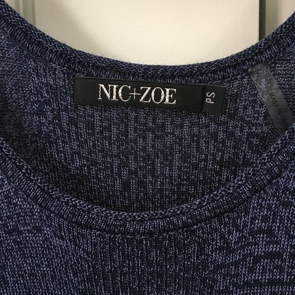 NIC + ZOE Silk Knit Peplum Tank Petite Small PS XS - Picture 5 of 6